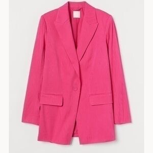Jacquard-weave pink blazer Jacket